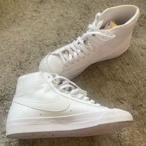 White high top Nike blazers
